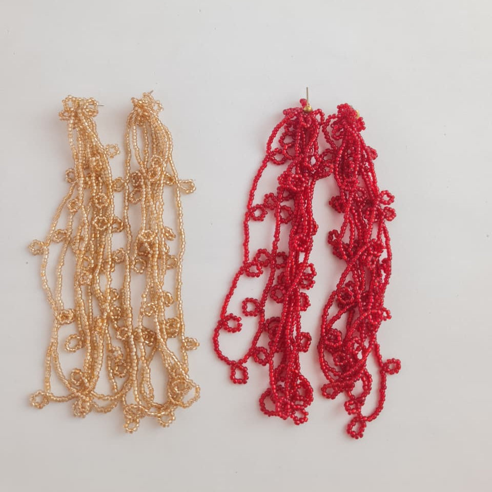 BEAD EARRINGS: FOUR BEADED SISTERS